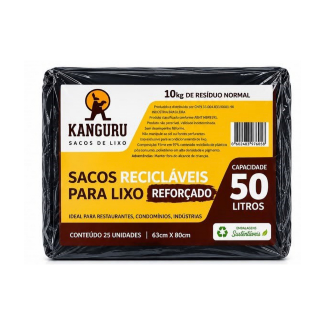 Saco para lixo preto almofada