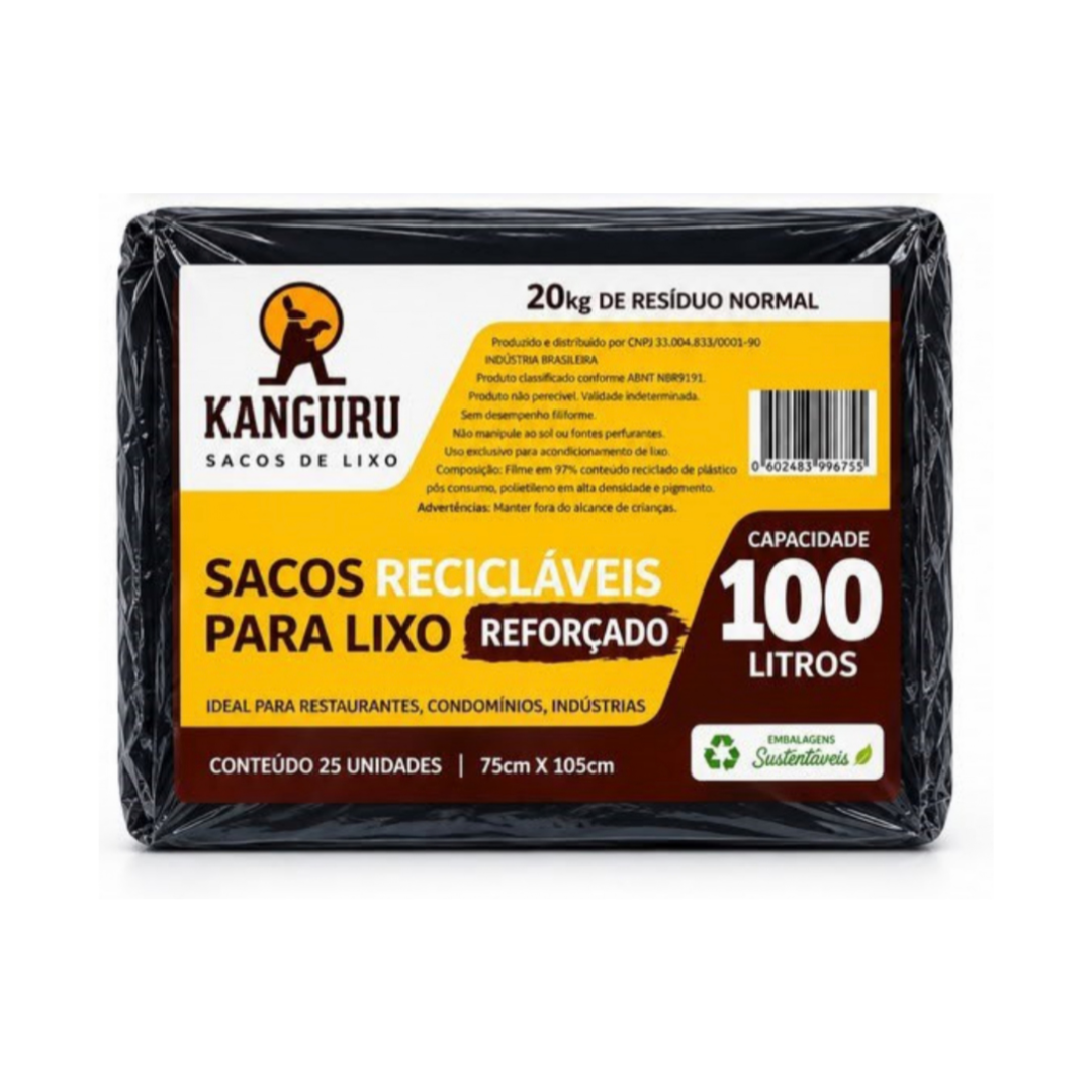 Saco para lixo preto almofada